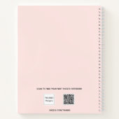 バラ金ゴールド赤面学校勤務勉強タイポグラフィ ノートブック (裏面)