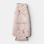 バラ金ゴールド赤面星モノグラムパーティー ボトルクーラー (正面)