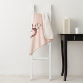 バラ金ゴールド赤面星モノグラム名エレガント シェルパブランケット (インサイチュ)