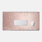 バラ金ゴールド赤面紙吹雪 デスクマット (キーボード&マウス)