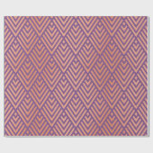 バラ金ゴールド赤面紫色のジオメトリアールデコ銅 ラッピングペーパー (フラット)