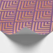 バラ金ゴールド赤面紫色のジオメトリアールデコ銅 ラッピングペーパー (角)