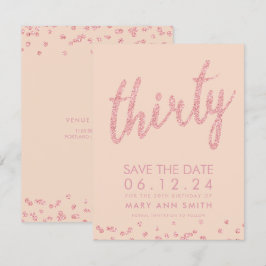 バラ金ゴールド赤面30歳救生日紙吹雪 招待状