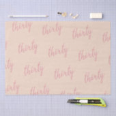 バラ金ゴールド赤面30誕生日パーティーグリッター"Thirty" 薄葉紙 (クラフト)