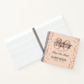 バラ金ゴールド赤面30th Birthdayゲストブック紙吹雪 ノートブック (内部)