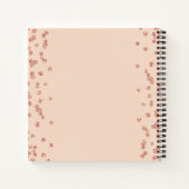 バラ金ゴールド赤面30th Birthdayゲストブック紙吹雪 ノートブック (裏面)