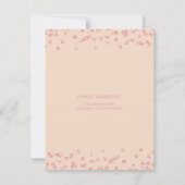 バラ金ゴールド赤面40歳救生日紙吹雪 招待状 (裏面)