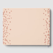 バラ金ゴールド赤面60番目の誕生日グリッター紙吹雪 ゲストブック (裏面)