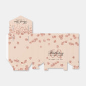 バラ金ゴールド赤面60th誕生日ありがとう紙吹雪 フェイバーボックス (折り畳みなし)