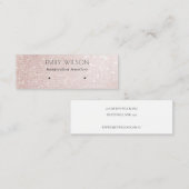 バラ金ゴールド輝きグリッター輝きイヤリングディスプレイ スキニー名刺 (正面/裏面)