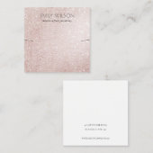 バラ金ゴールド輝きグリッター輝きイヤリングディスプレイ スクエア名刺 (正面/裏面)