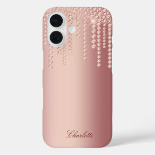 バラ金ゴールド輝き iPhone 16ケース