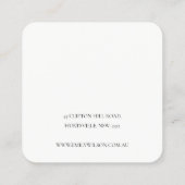 バラ金ゴールド輝くグリッター光沢のあるイヤリングディスプレイ スクエア名刺 (裏面)