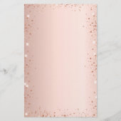 バラ金ゴールド輝く誕生日の願いカード (裏面)