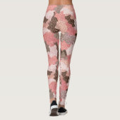 バラ金ゴールド迷彩柄フェイクグリッターカモフラージュグラム レギンス (裏面)