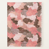 バラ金ゴールド迷彩柄フェイクグリッターカモフラ結婚ージュ プランナー手帳 (裏面)