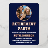 バラ金ゴールド退職パーティー写真 箔招待状 (正面)