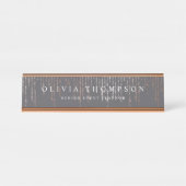 バラ金ゴールド選択 デスクネームプレート (正面)