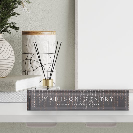 バラ金ゴールド選択 デスクネームプレート