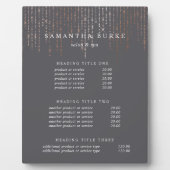 バラ金ゴールド選択 |価格とサービスの表示 フォトプラーク (正面)