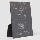 バラ金ゴールド選択 |価格とサービスの表示 フォトプラーク (側面)