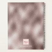 バラ金ゴールド金エレガント属グラムモノグラム2022 プランナー手帳 (裏面)