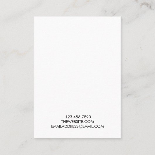 バラ金ゴールド金属イヤリングディスプレイカード 名刺 (裏面)