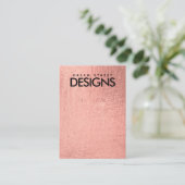 バラ金ゴールド金属イヤリングディスプレイカード 名刺 (スタンド正面)