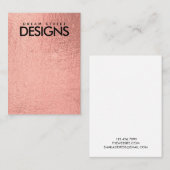 バラ金ゴールド金属イヤリングディスプレイカード 名刺 (正面/裏面)