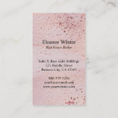 バラ金ゴールド金属チップと水彩テクスチャ 名刺 (裏面)