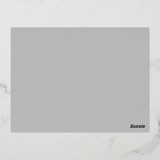 バラ金ゴールド金属フローラ結婚式日付を保存 箔招待状ポストカード (裏面)