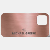 バラ金ゴールド金属プロフェッショナル Case-Mate iPhoneケース (裏面 (横))