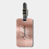 バラ金ゴールド金属モノグラファンシーム ラゲッジタグ (正面縦)