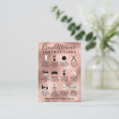 バラ金ゴールド金属眉アフターケアアイコン 名刺 (スタンド正面)