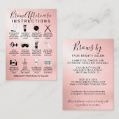 バラ金ゴールド金属眉アフターケアアイコン 名刺 (正面/裏面)