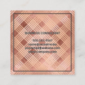 バラ金ゴールド金属線 スクエア名刺 (裏面)