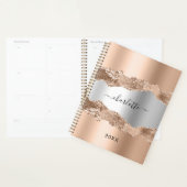 バラ金ゴールド銀の金属瑪瑙の大理石名2024 プランナー手帳 (ディスプレー)