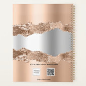 バラ金ゴールド銀の金属瑪瑙の大理石名2024 プランナー手帳 (裏面)