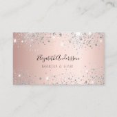 バラ金ゴールド銀グリッターダストメタルメイクアップヘア 名刺 (正面)