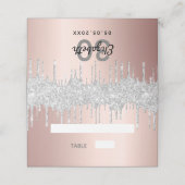 バラ金ゴールド銀グリッタードリップスバースデー プレイスカード (外部開封)