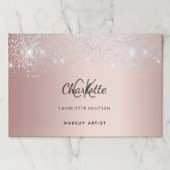 バラ金ゴールド銀グリッター事業紙ランチョンマット ペーパーパッド (正面)