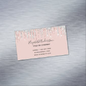 バラ金ゴールド銀ドライエレガントブモダン マグネット名刺 (インサイチュ)