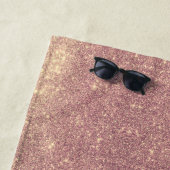 バラ金ゴールド銀河系フェイク宇宙スパークル ビーチタオル (インサイチュ)