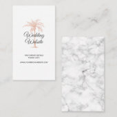 バラ金ゴールド銅パームビーチ大理石結婚のウェブサイト エンクロージャーカード (正面/裏面)