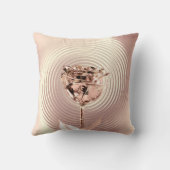 バラ金ゴールド銅フラワーラックスメタリック銅 クッション (裏面)