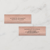 バラ金ゴールド銅ルックミニマリスト スキニー名刺 (正面/裏面)