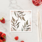 バラ金ゴールド銅植物性グラムモダン結婚ズ スタンダードカクテルナプキン (インサイチュ)