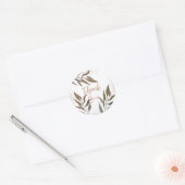 バラ金ゴールド銅植物性グラムモダン結婚ズ ラウンドシール (封筒)