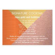 バラ金ゴールド銅署名結婚の飲料レシピ