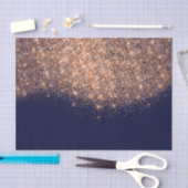 バラ金ゴールド銅金属グリッターブルーネイビーマルーン 薄葉紙 (クラフト)